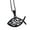 Black, variant on Christian Ichthys Fish Necklace 50cm Stainless Steel Fish Pendant Jewelry
