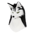 thumbnail image 3 of KLKCMS Husky Wolf Head Hat Accessory for Outdoor Activity Stage Performance Holiday Black White, 3 of 9