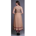 thumbnail image 4 of Bimba Robe Anarkali à Col Mandarin pour Femmes, Rose Pâle, Imprimé Floral Salmon3, Ethnique Indienne, Kurta, XX-Grand, 4 of 6