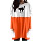 thumbnail image 3 of Sudadera con capucha larga de Halloween Casua a juego de colores sueltos con estampado de cuello redondo para mujer Fridja  ghj987+1636, 3 of 4