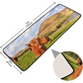thumbnail image 2 of SKYSONIC Highland Cow Meadow Runner Rug, 2'¡Á6' with Rubber Backing Scottish Grassland Animal Non Slip Entryway Rug Runner Washable Soft Area Rug Carpet for Hallway Bedroom Kitchen Decor, 2 of 6