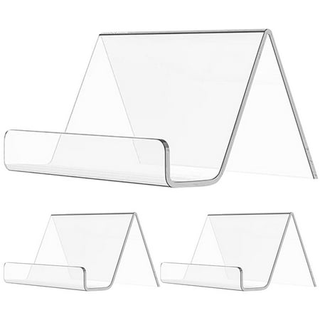 

3Pcs Business Card Stands Clear Name Card Holders Business Card Stands Card Display Stands for Office