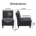 thumbnail image 3 of Serta Copenhagen Chaise Pantoufle Capitonnée Charbon, 3 of 13