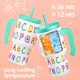 thumbnail image 4 of Vaso SANDJEST Alphabet de 600 ml con asa y tapa con pajita de silicona, 4 of 7