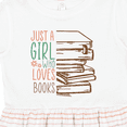 thumbnail image 4 of Inktastic Just a Girl Who Loves Books Reading Girls Toddler Dress, 4 of 5