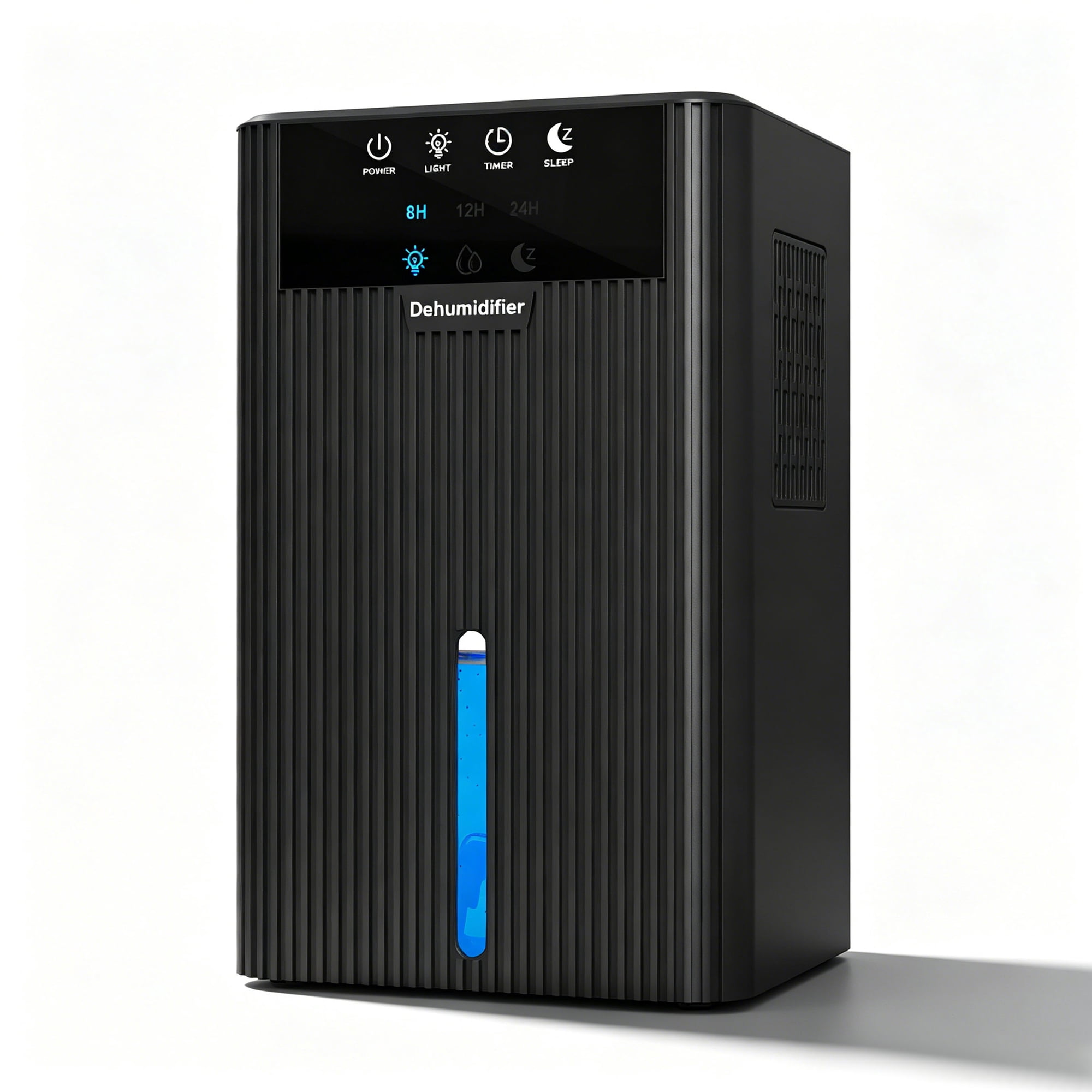 Cobectal Dehumidifier, 95oz Water Tank, 900 sq ft Coverage, Auto Shut-Off, 7-Color LED Light, Black