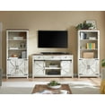 thumbnail image 5 of 5-Shelf Farmhouse Bookshelf with Doors, 70" Rustic Display Cabinet & Large Storage for Home Office, Living Room, Bedroom, Off-White, 5 of 7