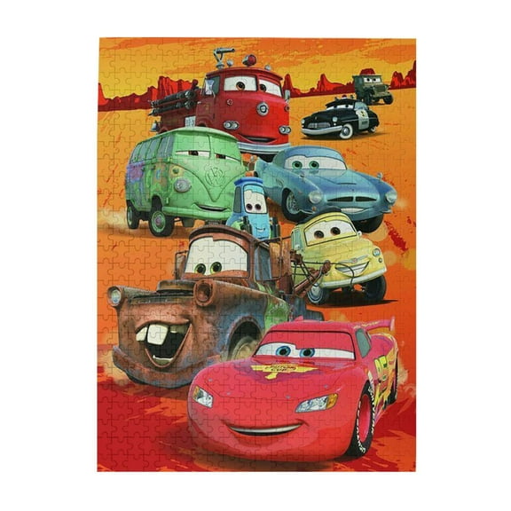 500 Pieces Puzzles Lightning McQueen Wooden Puzzle Large Puzzle Game Artwork Family Decorations Unique Puzzle Gift