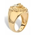 thumbnail image 2 of PalmBeach Jewelry Men's Diamond Accent Lion Head Ring in 18k Gold-plated Sterling Silver, 2 of 6