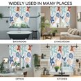 thumbnail image 6 of Teal Blue Brown Starfish Coastal Kitchen Window Curtains, Swag Curtains Valance for Bedroom Living Room Bathroom, Summer Beach Nautical Coral Sea Rod Pocket Window Block Drapes 2 Panels 36"x36", 6 of 6