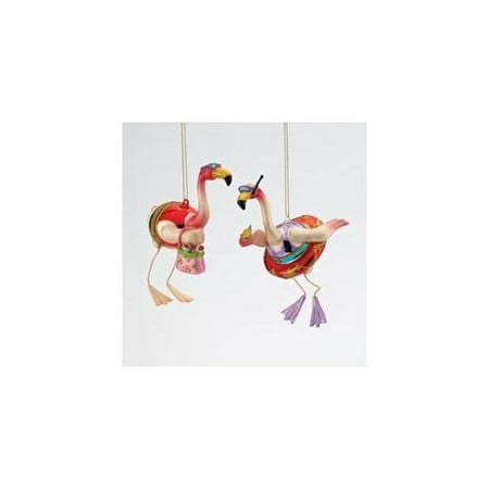 Pack Of 6 Beach Party Gl Pink Flamingo Christmas Ornaments 5 Pack Of 6 Beach Party Gl Pink Flamingo Christmas Ornaments 5