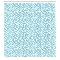 thumbnail image 3 of Flip Flop Shower Curtain, Pairs of Beach Thongs Design in Pale Blue Shade on White Background, Fabric Bathroom Set with Hooks, 69W X 84L Inches Extra Long, Pale Blue and White, by Ambesonne, 3 of 3