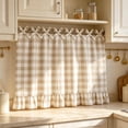 thumbnail image 6 of Ruffled Oven Cover with Adjustable Tie, Waterproof Stove Top , Stain Proof Kitchen Appliance Protection for Farmhouse Decor, 6 of 6