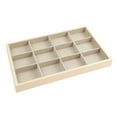 thumbnail image 2 of Bandeja de Joyería Apilable Caja de Almacenamiento Vitrina Vitrina Inserciones Soporte de Almohadilla Madera Multiusos para Tobilleras Bandeja de 12 rejillas Sunnimix Bandeja de almacenamiento de joyas, 2 of 8