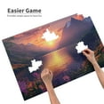 thumbnail image 4 of 1000 PCS Sunset Valley Scenery Photography -1000 Piece Scenery Jigsaw Puzzles,Take You Into A Beautiful Valley As If You Were There,Enjoy The Puzzle Solving Process,Fun Wooden Puzzle Game, 4 of 6