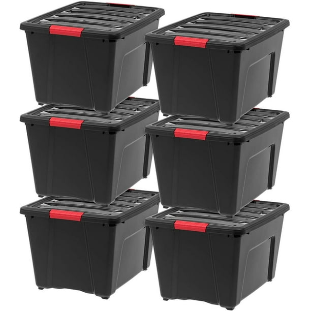 IRIS USA TB-36 Storage Bin, 40 Qt, Black - Walmart.com - Walmart.com
