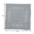 thumbnail image 5 of Motique Accessories Set of 3 Paisley Bandanas – 100% Cotton - Light Grey, 5 of 6
