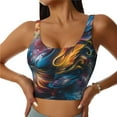 thumbnail image 1 of Balery Vibrant Rooster Painting Sujetadores deportivos con espalda cruzada para mujer, acolchados, sin costuras, de alto impacto, ideales para yoga, gimnasio, entrenamiento y fitness.-X-Large, 1 of 8