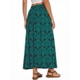 thumbnail image 2 of Fantaslook Long Skirts for women Boho Casual Maxi Skirt Trendy Elastic Waist Flowy Skirts with Pockets, 2 of 8