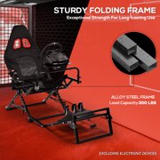 Supllueer Racing Simulator Cockpit x-shaped Belt Seat Foldable Fit for Logitech G923 G920 Fanatec Thrustmaster.Excluding electronic devices