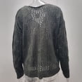 thumbnail image 5 of VEKDONE Clearance 2024 Womens Knitted Deep V Neck Wrap Sweaters Long Sleeve Crochet Knit Wrap Front Loose Pullover Sweater Tunics Tops, 5 of 5