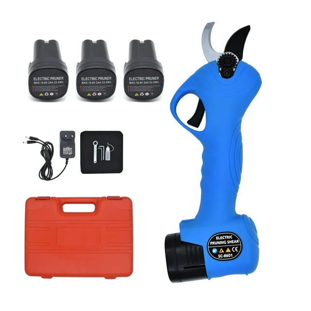 16.8V Cordless Pruner Lithium-ion Pruning Shear Efficient Scissors Bonsai Electric Tree Branches Garden Tools Electric SC-8601 ,Less Effort