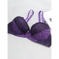 thumbnail image 3 of French Style Color Block Lace Patchwork Peasleeves Floral Print Sexy Bra, 3 of 4