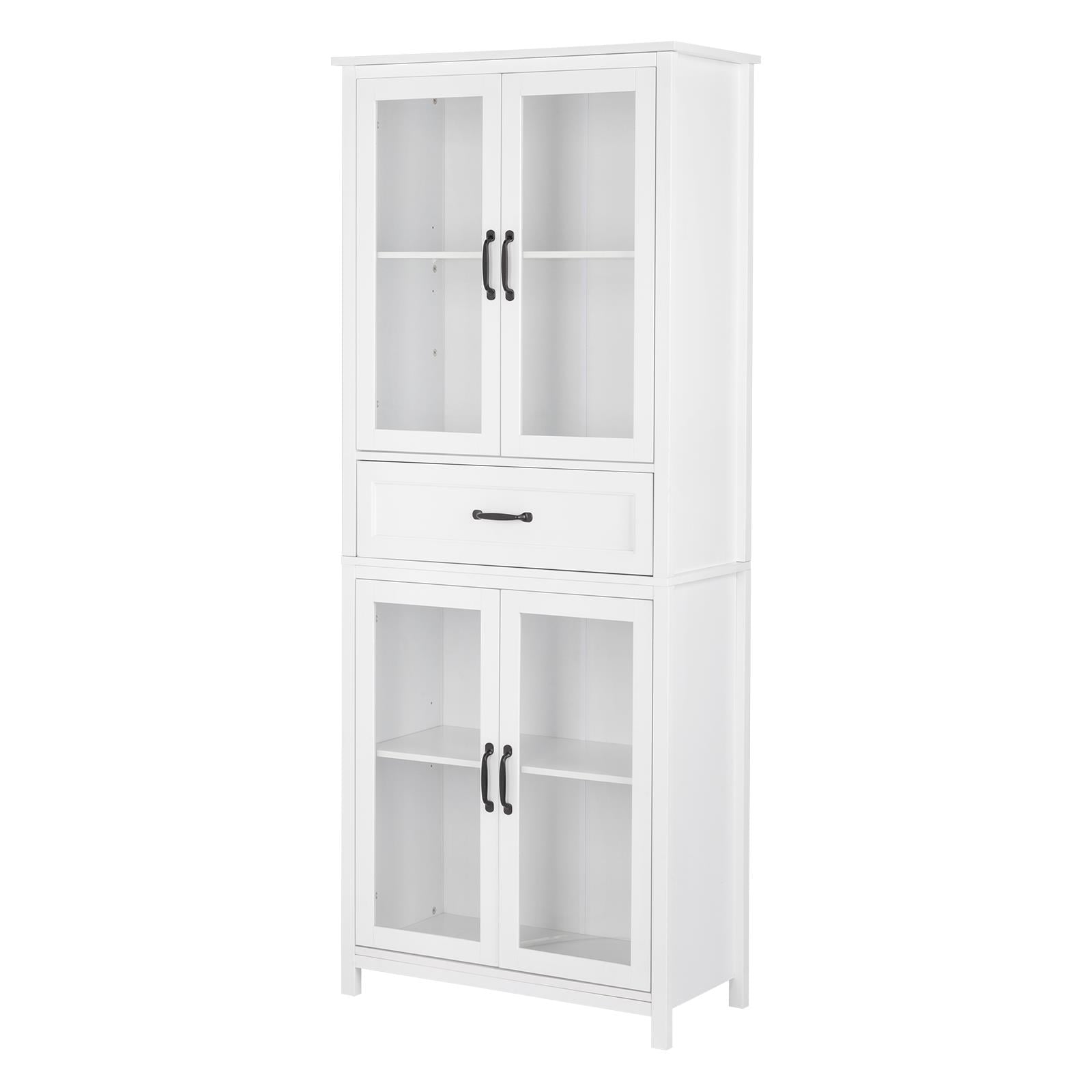 Ktaxon 71" Bookcase with Doors Library with Drawer Kitchen Pantry