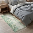 thumbnail image 4 of Hallway Runner Rug 2'x 6', Sage Green Eucalyptus Reversible Washable Rug with Tassels, Farmhouse Botanical Leaves Decorative Modern Soft Carpet Mat for Living Room, Kitchen, Dining Room, 4 of 9