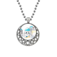 thumbnail image 1 of Imerovigli Village en Santorini Colliers Pendentif Rétro Lune Étoiles Bijoux, 1 of 3