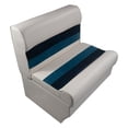 thumbnail image 3 of Horizon Manufacturing Premium Series 28" Pontoon Bench Seat Cushion Set 3000-AADK White / Navy / Blue ( Base sold Separate 3009-AB), 3 of 5