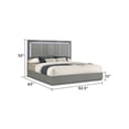 thumbnail image 4 of Elara Queen 4PC Set - Manufactured Wood - Gray & LED Marble Accent Headboard, 4 of 14