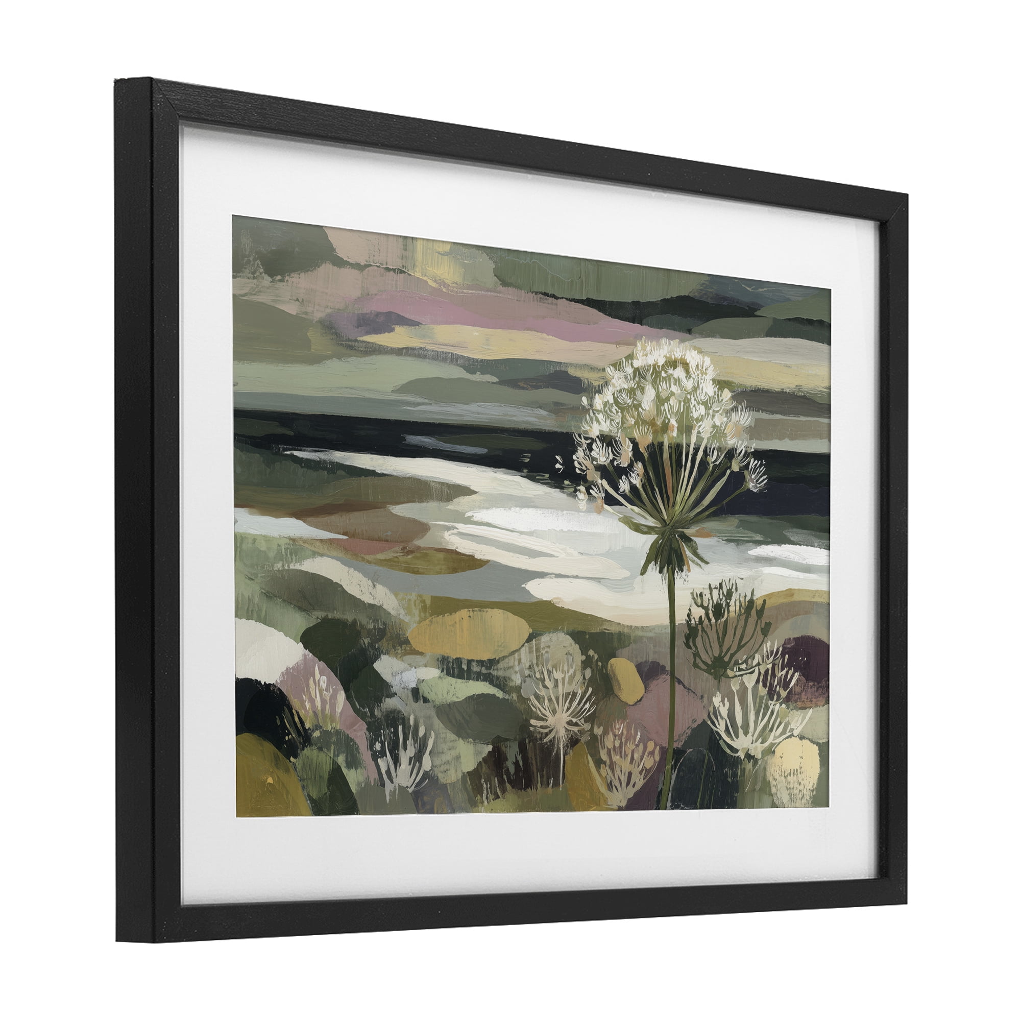 Stupell Industries Dandelion in Misty Meadow Black Framed Print Under Glass, design by Chromatic Storm Studio