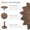 thumbnail image 4 of Sunnydaze Garden Lotus Freestanding Cast Aluminum Outdoor Bird Bath, Copper Patina, 4 of 10