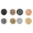 thumbnail image 2 of BUYISI 10Pc/Set Brass Bead Micro Paved Cubic Zircon Metal Beads Bulk Rhinestone Bead Craft 8Mm For Jewelry Making Diy Crafts Handmade White Diamond Gold, 2 of 5