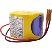 4400mAh BR-2/3AGCT4A 6V PLC Battery for FANUC A98L-0031-0025 A06B-6114-K504 Machine, Non Rechargeable (Brown Connector)