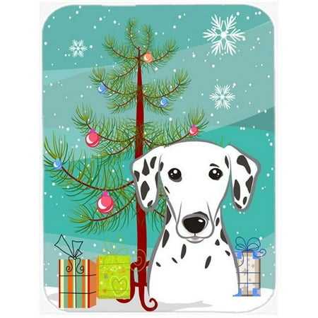 

Christmas Tree And Dalmatian Glass Cutting Board- Large