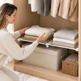 thumbnail image 7 of Expandable Closet Storage Shelf No‑Drill Tension Mount Cabinet Organizer for Wardrobe Bathroom Kitchen Space Saving Storage, 7 of 7
