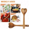 thumbnail image 4 of Ikoopy 2 Pcs Wood Heart Shape Spoon Multipurpose Wood Spoon Set with Long Handle and Hanging Holes Practical Kitchen Accessories for Cooking Mixing Stirring, 4 of 10