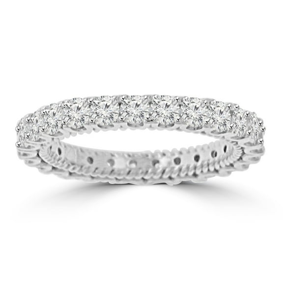 2.05 ct Ladies Round Cut Diamond Eternity Wedding Band Ring