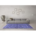thumbnail image 3 of Ahgly Company Machine Washable Indoor Rectangle Persian Blue Traditional Area Rugs, 7' x 10', 3 of 4