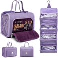 thumbnail image 1 of Bolsa de maquillaje Royalfair, enrollable, impermeable, color violeta, para mujer, 1 of 9