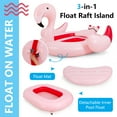 thumbnail image 6 of Topbuy 4-6 Persons Inflatable Flamingo Floating Island w/ Inner Loop & Floating Mat Blow-up Party Floatie with Electric Air Pump & 6 Cup Holders, 6 of 10