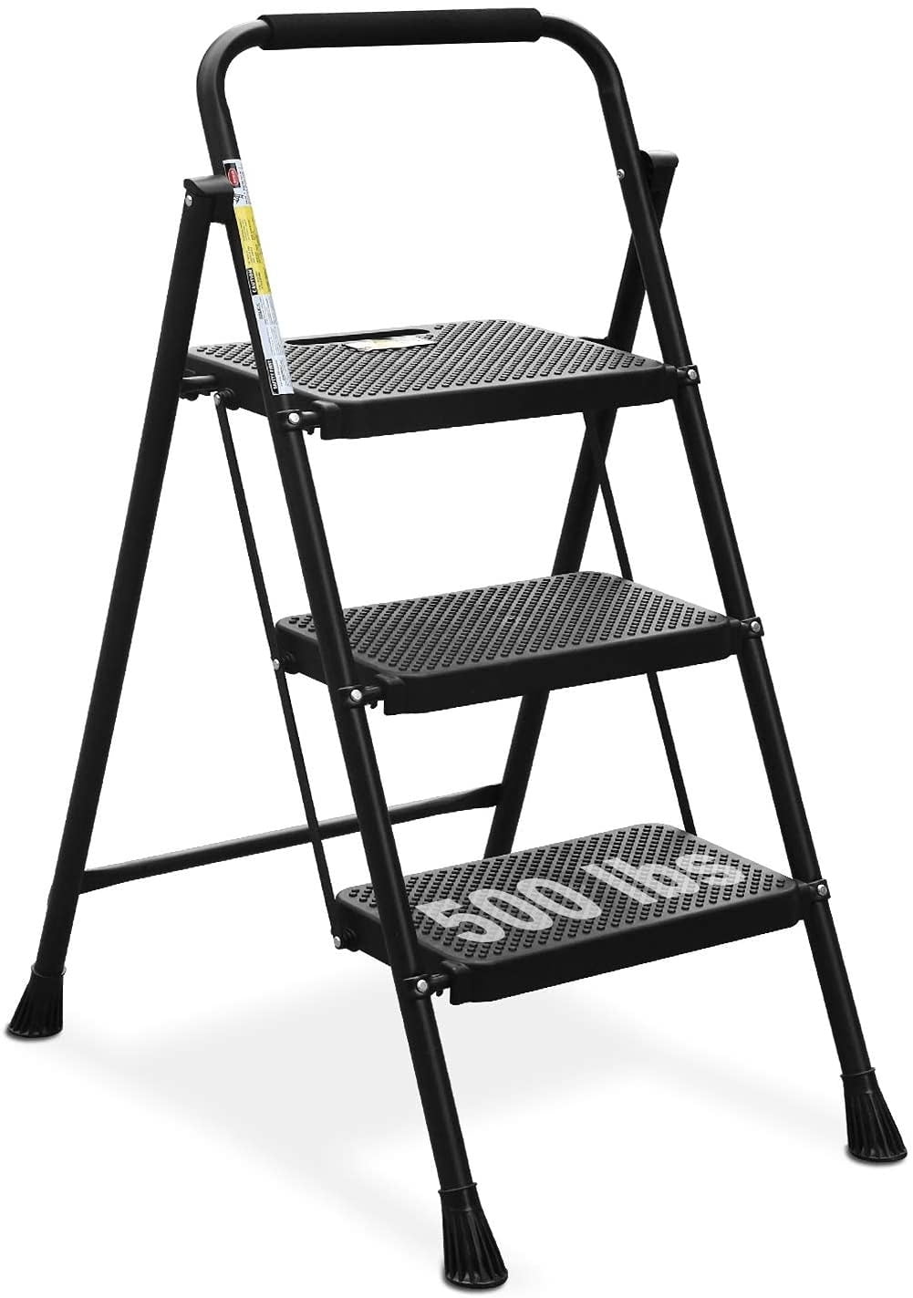 Large Non-Slip Folding Step Stool Strong One Step Ladder Flat Fold Easy Storage 