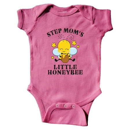 

Inktastic Cute Bee Step Mom s Little Honeybee with Stars Gift Baby Boy or Baby Girl Bodysuit