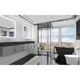 thumbnail image 5 of Amazon 84" Gray Wood Floating Vanity with Black Top and Gold Trim, 5 of 10