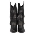 thumbnail image 4 of Liliana DE84 Women Leatherette Knee High Pointy Toe Fringe Cowboy Boot, 4 of 5