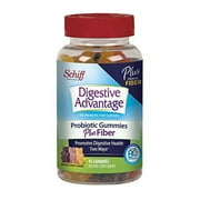 Probiotic Gummies Plus Fiber, Natural Fruit Flavors, 45 Count