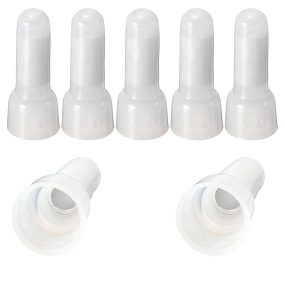 UPOUART 300Pcs Copper Crimp Connector White Plastic for Electrical Products 1.75in
