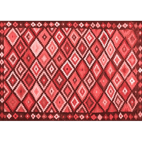 Ahgly Company Indoor Rectangle Oriental Red Traditional Area Rugs, 2' x 5'